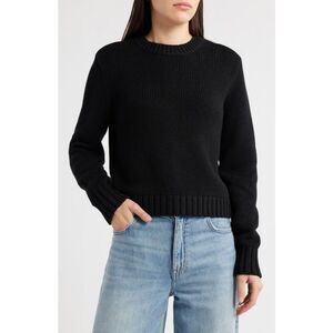 Madewell Solid Relaxed Cotton Sweater Size Medium S4
